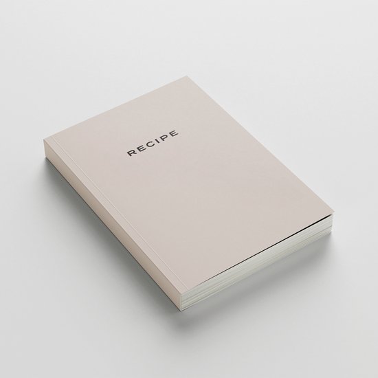 Foto: Receptenboek beige invulboek voor je eigen recepten luxe kookboek en recepten verzamelboek