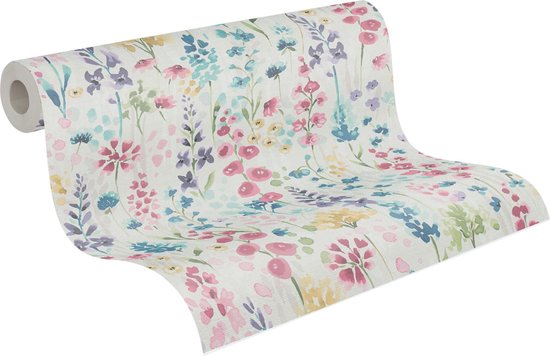 PAPIER PEINT FLORAL AQUARELLE | floral - Multicolore - AS Création Aquarell Dreams