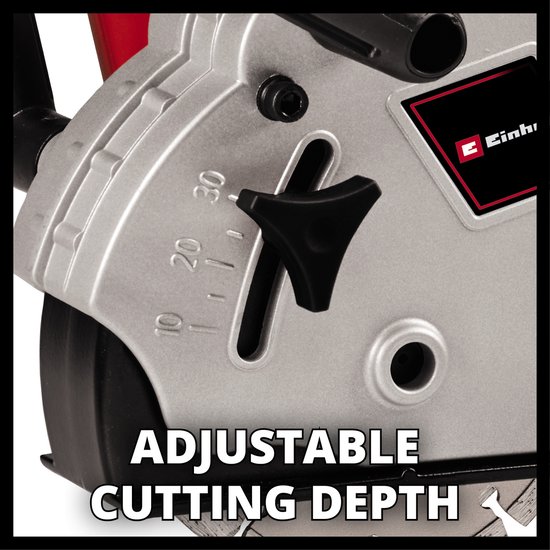 Einhell Muurfrees TC-MA 1300 - 1320 W - Ø125 mm - Groefdiepte 8-30 mm - Groefbreedte 8-26 mm - Stofafzuiging - Incl. 2x diamantslijpschijven
