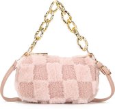 Giuliano Sac bandoulière en simili cuir Puck - Teddy - Rose Pâle