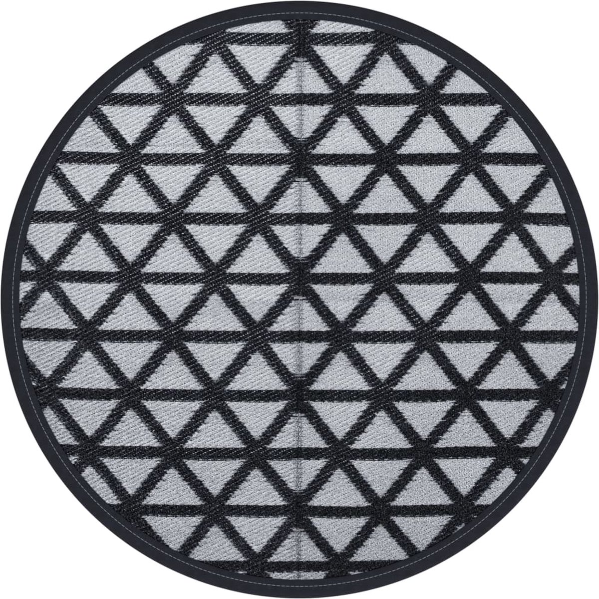 vidaXL - Buitenkleed - ARAKIL - Ø120 - cm - polypropeen - zwart
