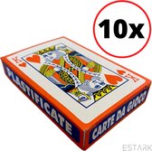 ESTARK® Luxe Speelkaarten 10 STUKS - Plastic Coating - Poker Kaarten - Kaartspel - Spelkaarten - Spel Kaart - 10 x 56 - Gezelschapsspel - Spelen - Playing Cards (10)