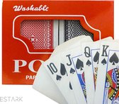 ESTARK® Luxe Speelkaarten - Plastic Coating - Poker Kaarten - kaartspel - Spelkaarten - Spel Kaart - 2 x 56 - Gezelschapsspel - Spelen - Playing Cards - 2 STUKS