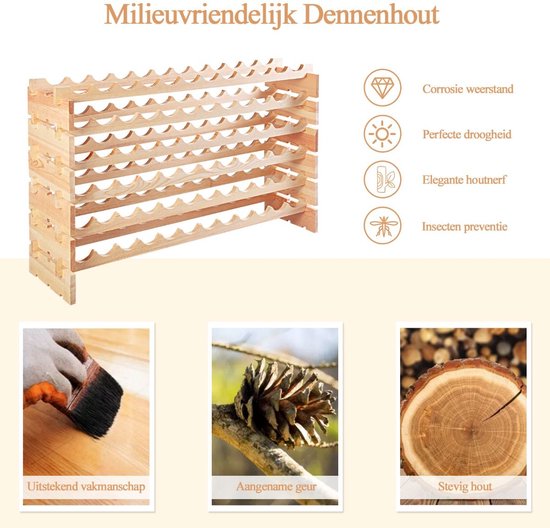 Uniek wijnrek aan de muur | geborsteld aluminium