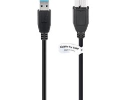 OneOne 1,8m USB 3.0 kabel. Sterke datakabel Micro USB B. 5 Gbps oplaadkabel snoer past op Nikon D5, D500, D800, D800E, D810, D810A, D850, Panasonic Lumix G9, Panasonic HC-X1, Panasonic X1000