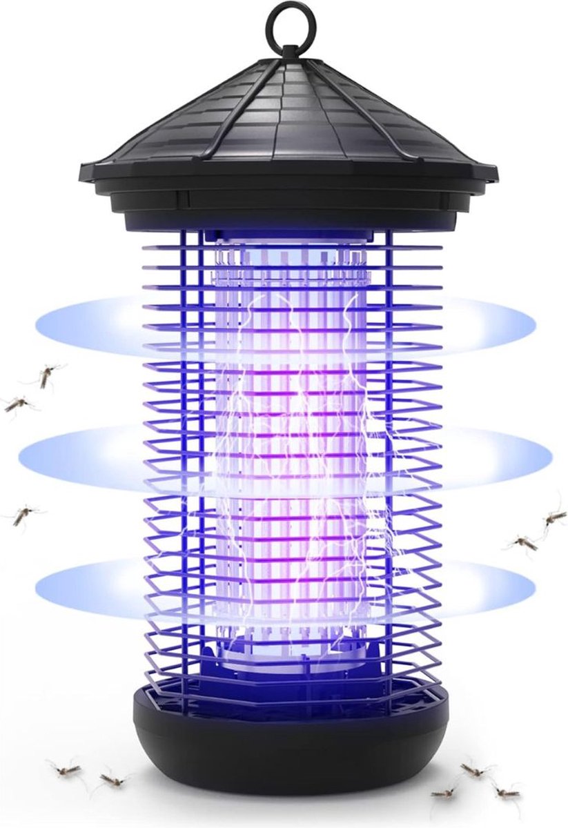 MKSS® Muggenvanger Elektrisch - Muggenlamp voor Binnen en Buiten - Muggenstekker met Filter - 3500V - Zwart