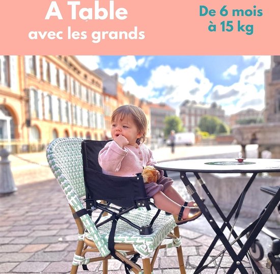 Chaizounette 2-in-1 Nomadische Babyzitverhoger Draagtas Zwarte BAMBISOL van BAMBISOL — afbeelding 3