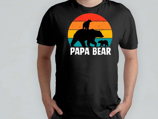 PapaBear - T Shirt - père - papa - meilleur papa du monde - anniversaire - fête des pères - meilleur papa du monde - père - amour - mignon