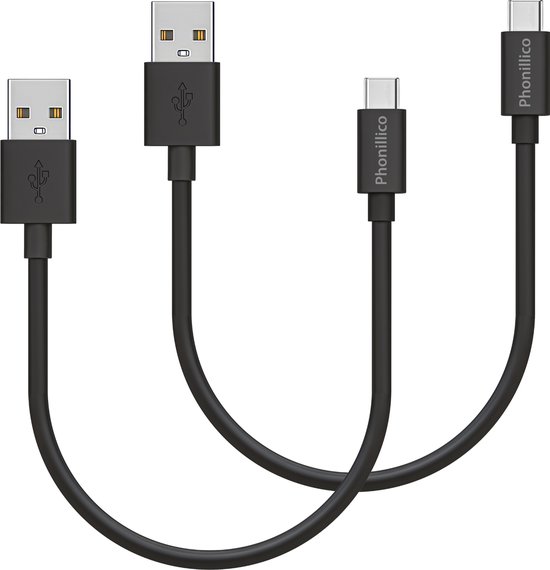 2x Câble USB C vers USB A Zwart mètres Câble de charge pour