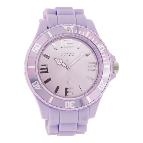OOZOO Timepieces - Lila horloge met lila rubber band - C4346
