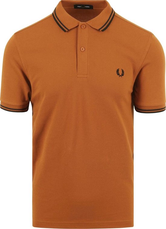 Fred Perry - Polo M3600 Roest Oranje - Slim-fit - Heren Poloshirt Maat M