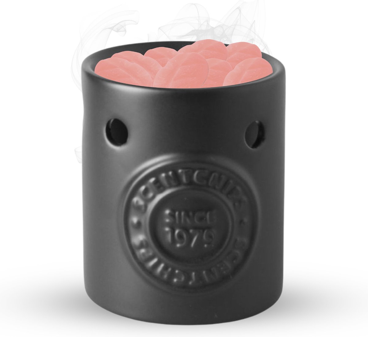 Scentchips® Regular Embossed Since 1979 – Geurbrander – Oliebrander – Wax Melts Brander – Aromabrander – Zwart