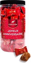 Chocolat Côte d'Or Mini Bouchée avec inscription "Joyeux Anniversaire!" - cadeau anniversaire chocolat - chocolat au lait praliné - 500g
