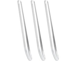 vidaXL - Zweetschrapers - paard - 3 - st - aluminium - zilverkleurig