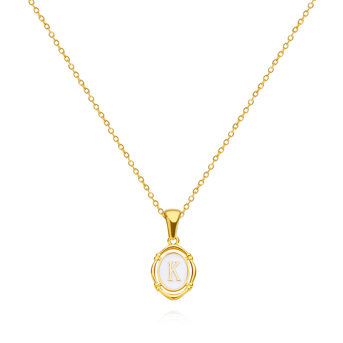 Letter ketting - Initiaal ketting - Goud - Letter K