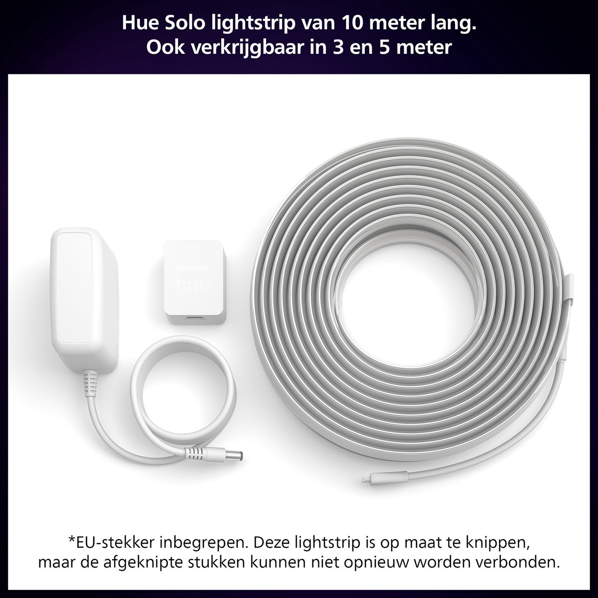 Philips Hue Solo led strip - wit en gekleurd licht - 10m — afbeelding 3