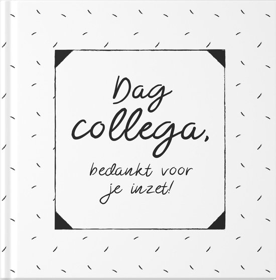 Fyllbooks Afscheidsboek collega - Universele kaders voor 62 personen - Zwart-wit