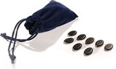 ZenGrowth® Hotstones 8 stuks – inclusief opbergzak – voor tenen & vingers –massage stenen – 100% basaltsteen