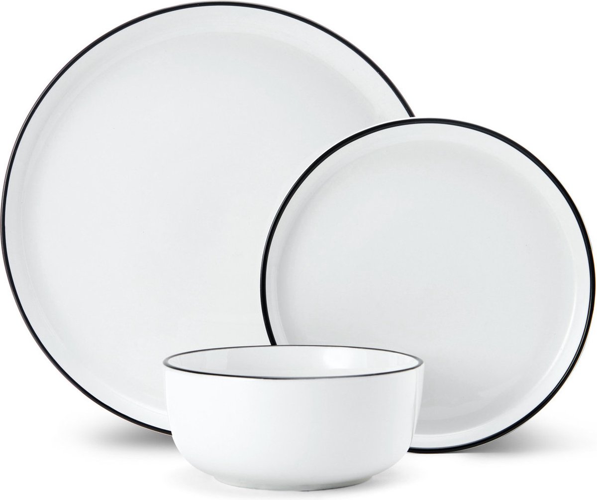 Mikasa Limestone Porcelain Dinner Set - 12pcs - White