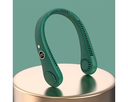 LifeLoom® - Nekventilator Groen Model 2025 - Draagbare Ventilator - Gezichtsventilator - Baardkoeler - USB Oplaadbaar
