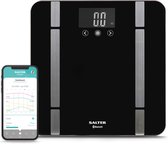 Salter Smart Bathroom Scale LCD 200 kg Capaciteit 8 gebruikers verbinden met App Black