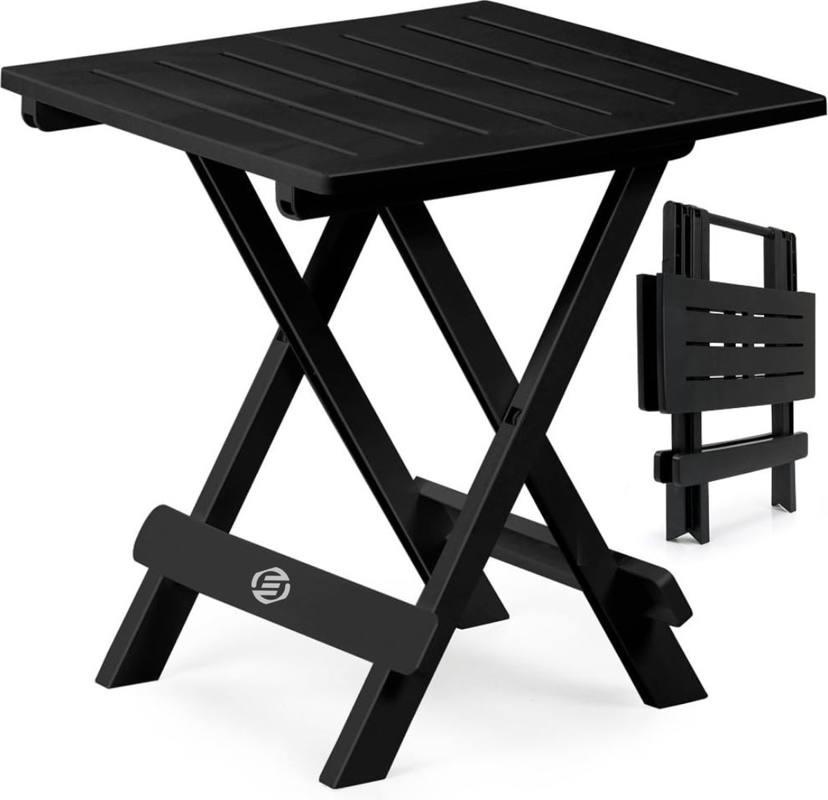 Equivera Bijzettafel Buiten - Bijzettafel Tuin - Salontafel Buiten - Salontafel Tuin - Koffietafel Buiten - Voor Binnen en Buiten - Must Have Voor Jouw Tuin! Zwart