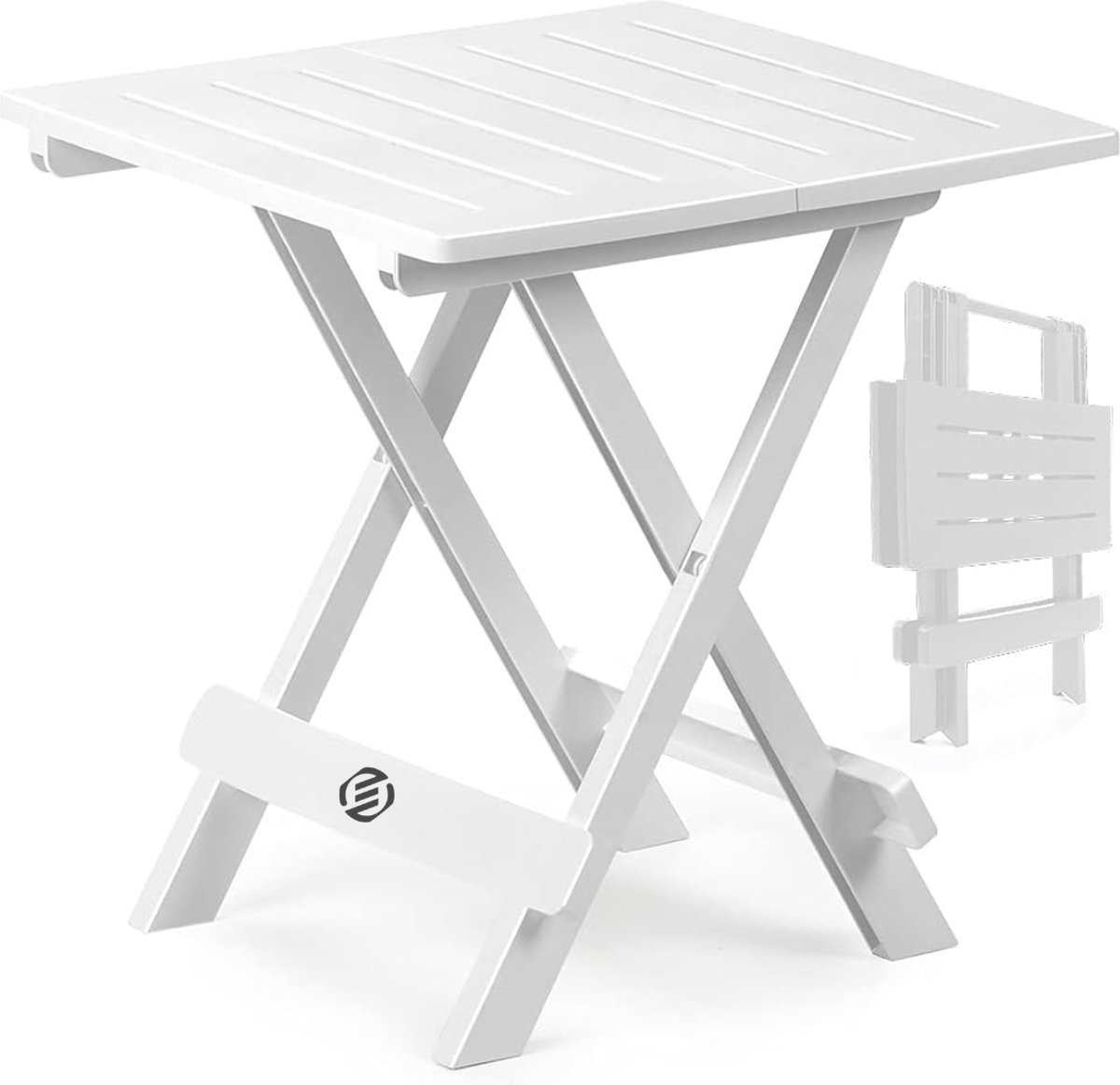 Equivera Bijzettafel Buiten - Bijzettafel Tuin - Salontafel Buiten - Salontafel Tuin - Koffietafel Buiten - Voor Binnen en Buiten - Must Have Voor Jouw Tuin! Wit