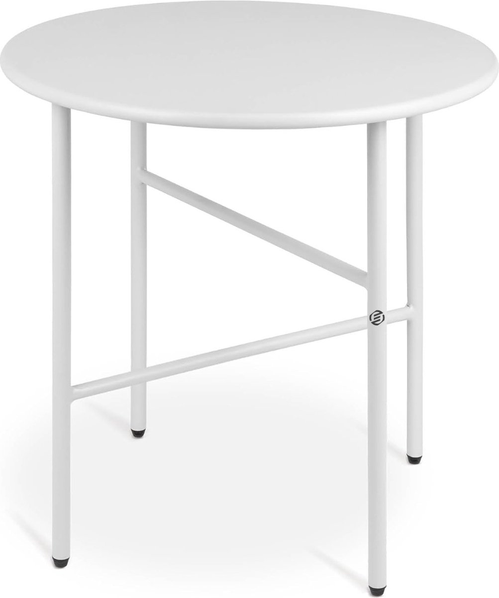 Equivera Bijzettafel Buiten - Bijzettafel Tuin - Salontafel Buiten - Salontafel Tuin - Koffietafel Buiten - Voor Binnen en Buiten - Must Have Voor Jouw Tuin! Wit