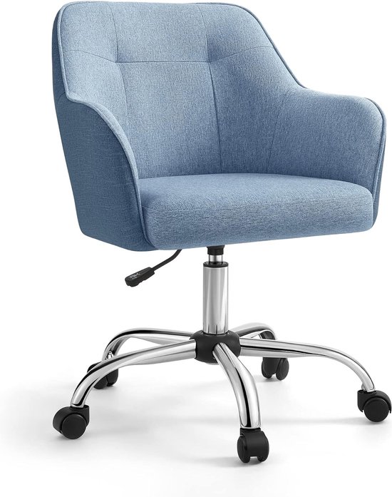 WOEOA Bureaustoel, ergonomische draaistoel, comfortabele fluwelen bureaustoel, tot 135 kg