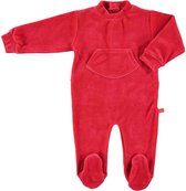 Boxpakje/ baby pyjama biologisch velours rood 74-80 rood