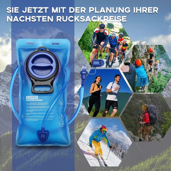Trailrugzak - Hardlooprugzak - Marathonvest - met Waterzak 2 Liter