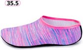 Livano Waterschoenen Voor Kinderen & Volwassenen - Aqua Shoes - Aquaschoenen - Afzwemschoenen - Zwemles Schoenen - Violet - Maat 35.5