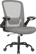 Rootz Ergonomic Dove Gray Office Chair - Swivel Chair - Adjustable Desk Chair - Plastic, Foam, Nylon, Steel - Lumbar Support - Breathable Material - 64cm x 64cm x (99-107)cm