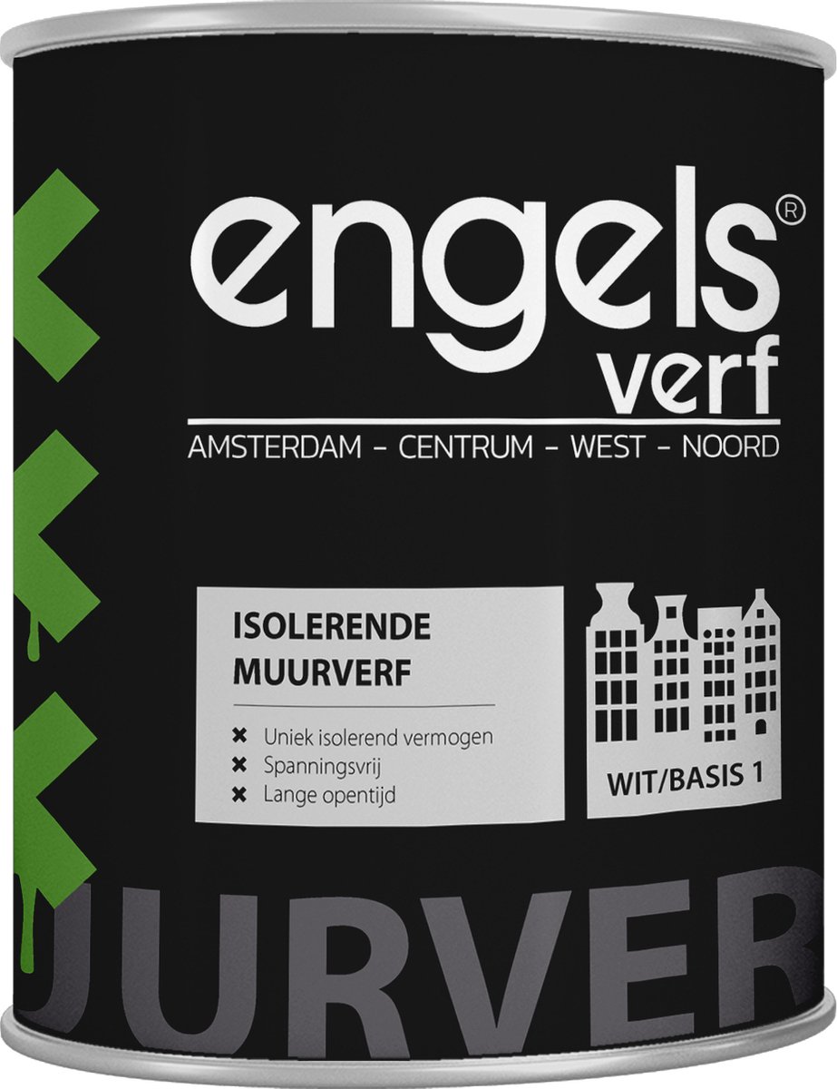 Engels Witte isolatieverf 1 ltr