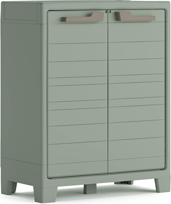 Keter Planet Buitenkast – 8 Verstelbare Planken – 80x44x182 Cm – Weerbestendig En Gemaakt Van Gerecycled Materiaal