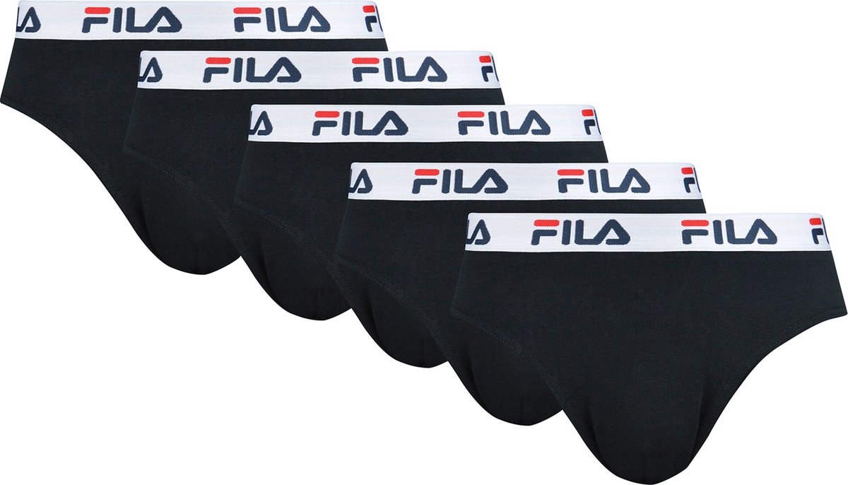 FILA - Urban Logo Brief | 5-Pack | Heren Slip | Maat L - Zwart