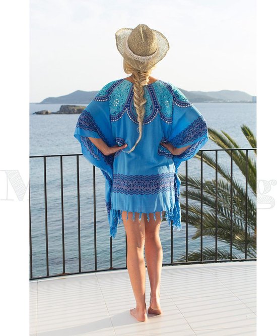 Pareo Dress Sarong strandjurkje - Blauw - Blue Blue | bol