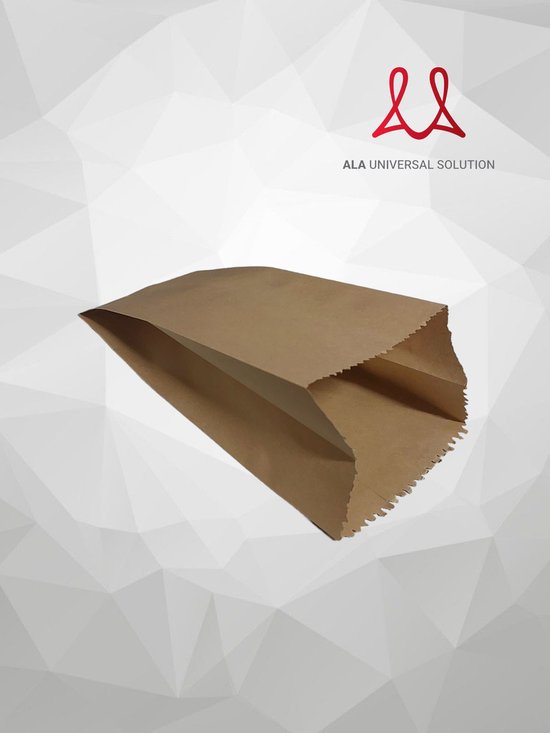 Sacs en papier - 100 pièces - marron - 13x10x30cm - avec soufflet latéral / sacs à fruits / sac à pain