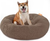 Happysnoots Donut Hondenmand 80cm - Bruin Hondenbed - Dog Bed - Hondenkussen Wasbaar
