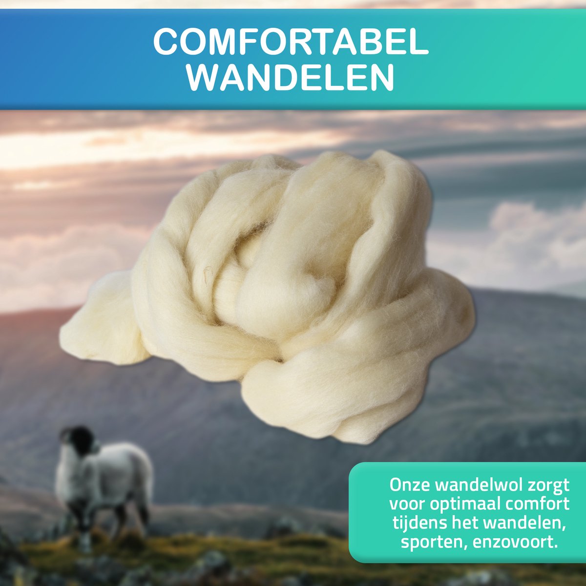 Goedkoopste Voetwol - Antidruk Wol voor Voeten - Wandel - Lopers - Wol - Voetverzorging - Teenspreider - Loopwol - Anti blaren - Schapenwol voor voeten - 100 Merino Wol - 20 Gram