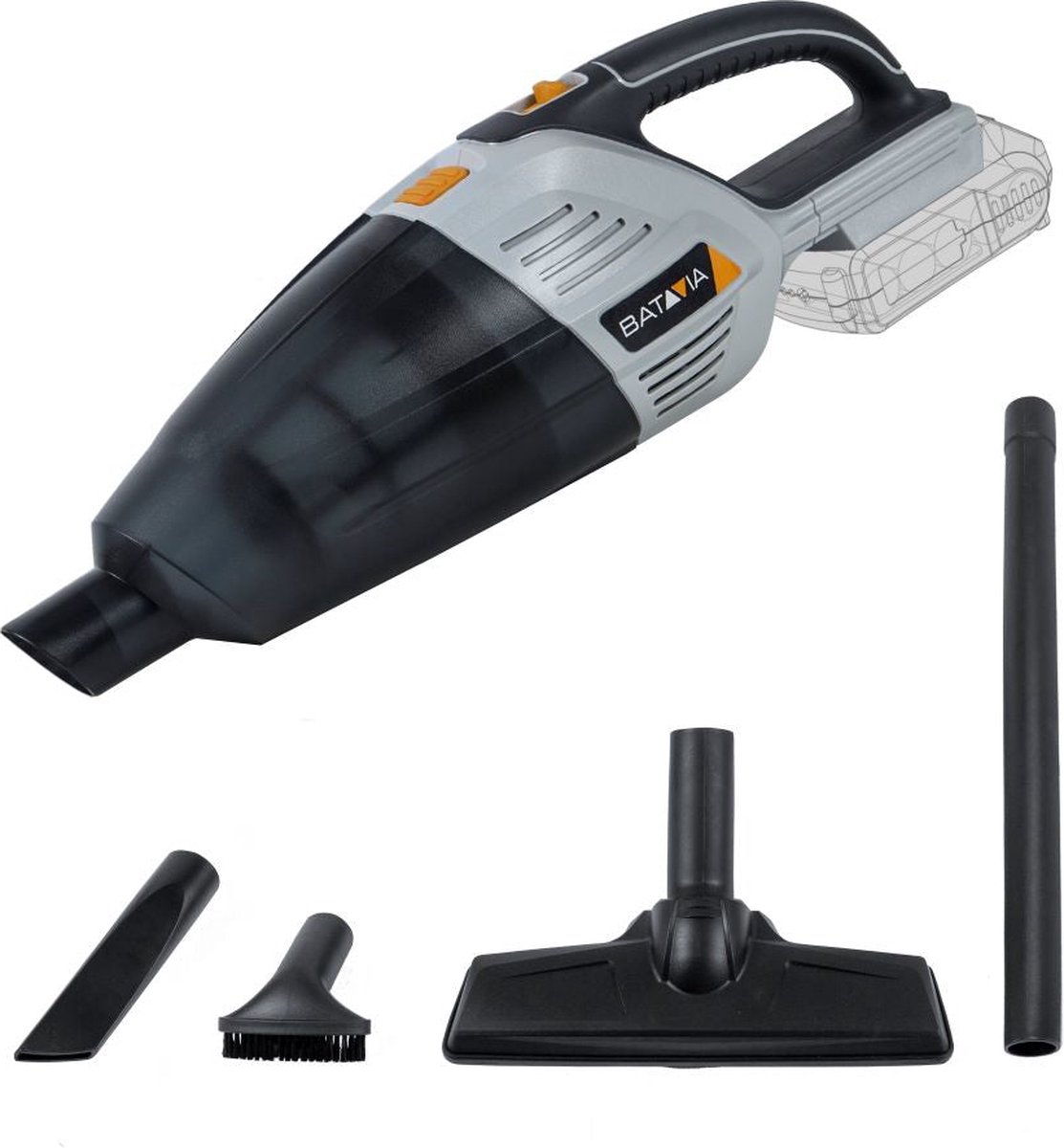 Batavia Accu Handstofzuiger 18V Grijs 0.50L Inclusief - Batavia - €45,99