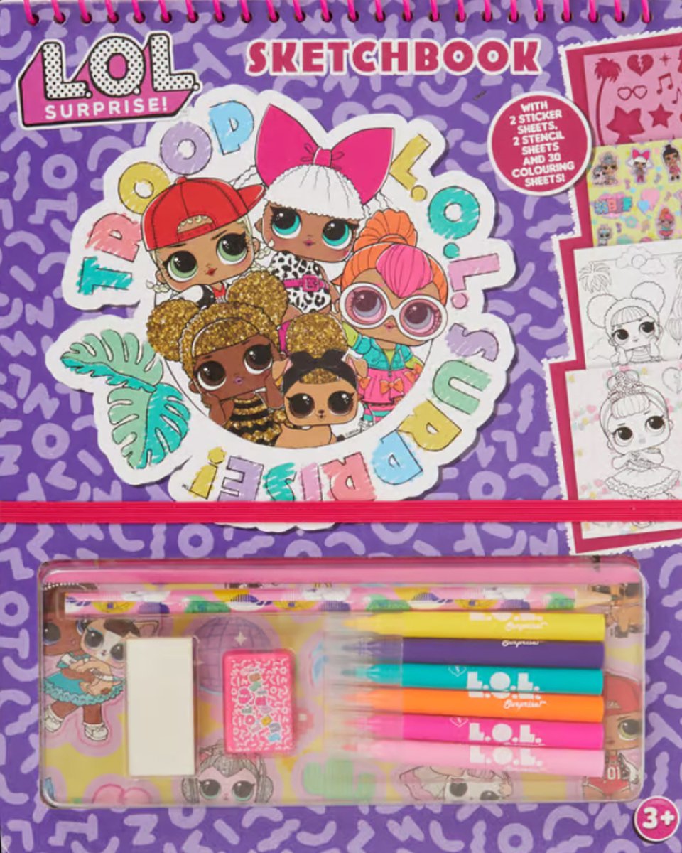 L.O.L. Surprise! kleurboek - Kleurboek met ringband 2 - Met stickers, stiften en meer - LOL SURPRISE - A4 kleurboek - L.O.L. Surprise OMG - 70 pagina's - Knutselen meisjes - lol - Kleurboek - Schetsboek