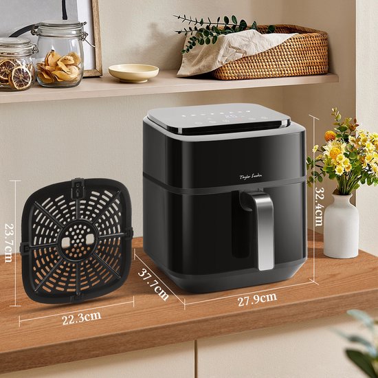 Mfr06 Friteuse À Air Chaud Sans Huile,4,5 Litres,Sans Bpa,Cuisson Saine,8 Programmes De Cuisson