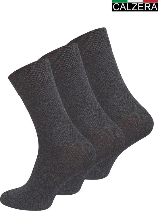 Calzera diabetes sokken - Naadloos - Anti Press sokken - Zonder knellende boord - Grijs - Maat 40-46