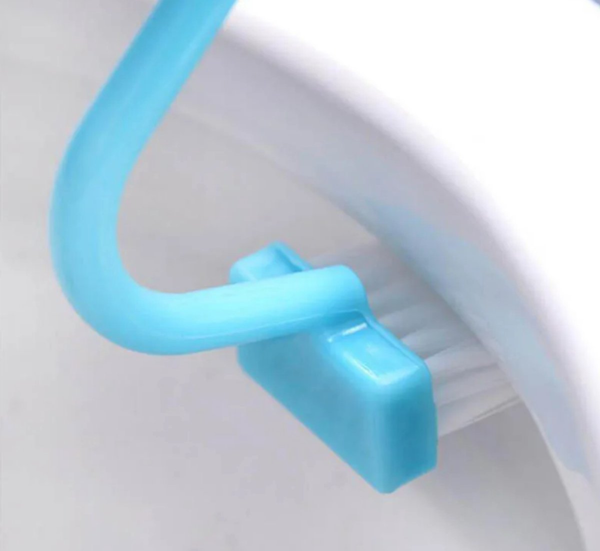 Wc Borstel | Toiletborstel Met Lip Voor Onder De Rand En Bijpassende Houder Wit Blauw Wc Borstel | Toiletborstel Met Lip Voor Onder De Rand En Bijpassende Houder Wit Blauw