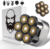 Bol.com 6-in-1 Scheerapparaat Mannen + Extra Scheerkop – Trimmer - Tondeuse - Sansbeauté® SkullSharp Platinum - Skull Shaver - E... aanbieding