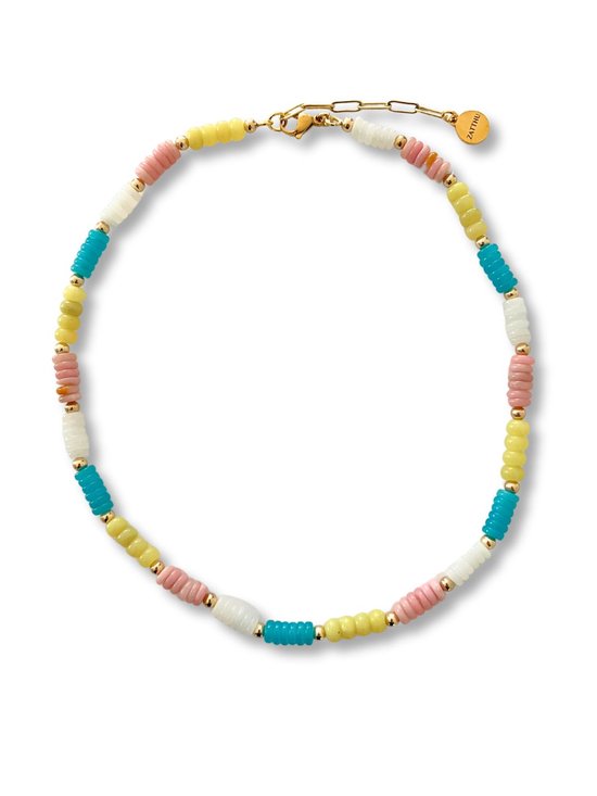 Zatthu Jewelry - N24SS708 Lyah multicolor kralenketting van natuursteen