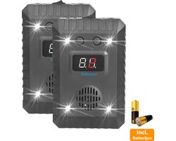Deluxness®- Verjager - Marterverjager - Ultrasoon voor Auto - Ongedierte Verjager - Marters, Muizen & Ratten - Diervriendelijk - Werkt Op 12V Accu, Batterijen of Netstroom - Voor Binnen of in de Auto - Steenmarter verjager - 2 Stuks - Incl Batterijen