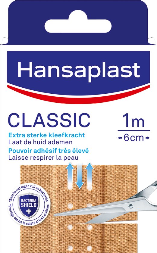 Hansaplast Classic Pleisters - Wondpleisters - Wondverzorging - 1m x 6cm