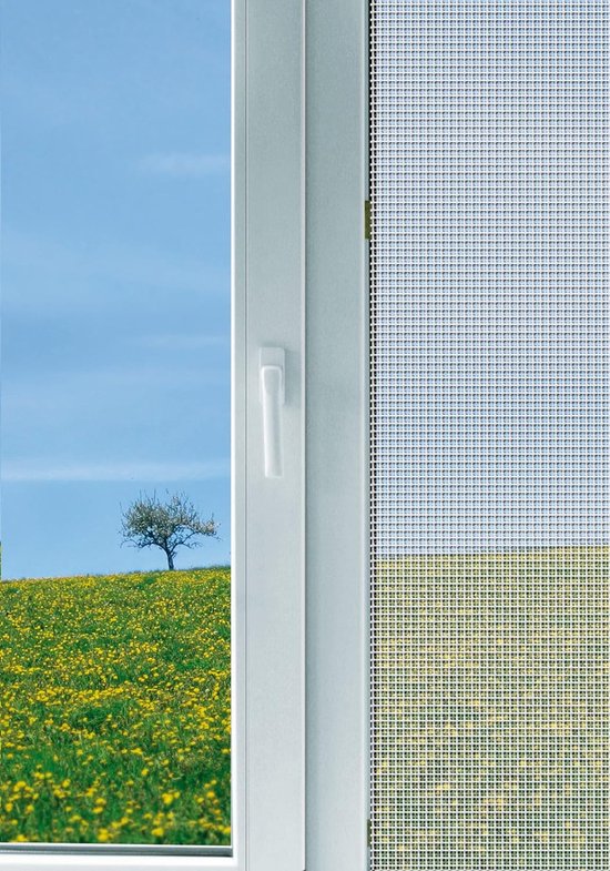 Horrengaas voor grote ramen - houdt muggen buiten - 150 x 300 cm wit